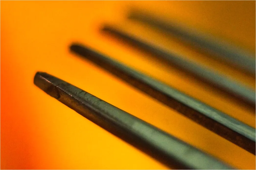 Detail Acupuncture Needles Close Up Treatment Number 16