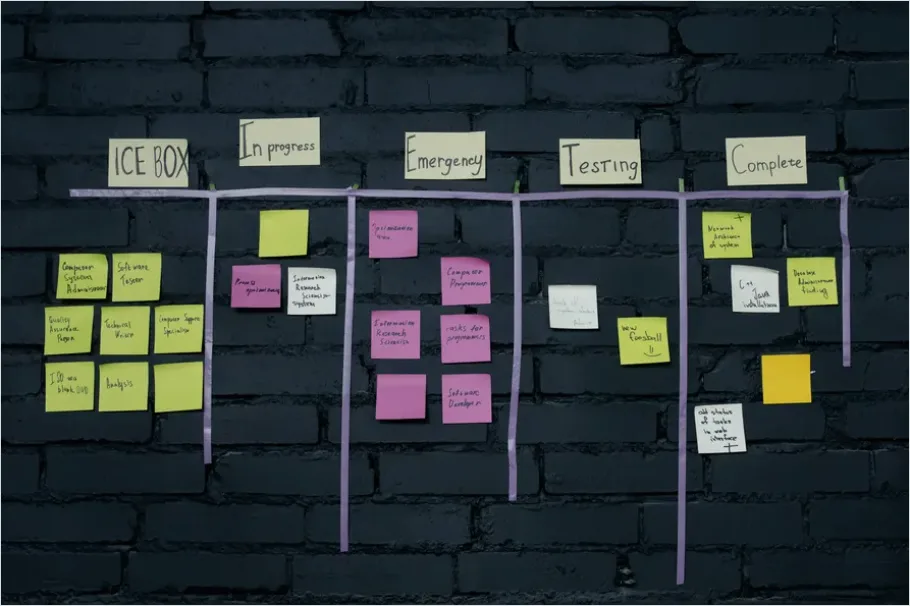 Detail Agile Scrum Board Sticky Notes Photo Number 6