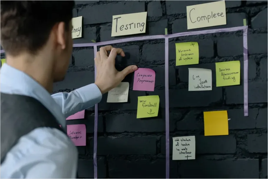 Detail Agile Scrum Board Sticky Notes Photo Number 7