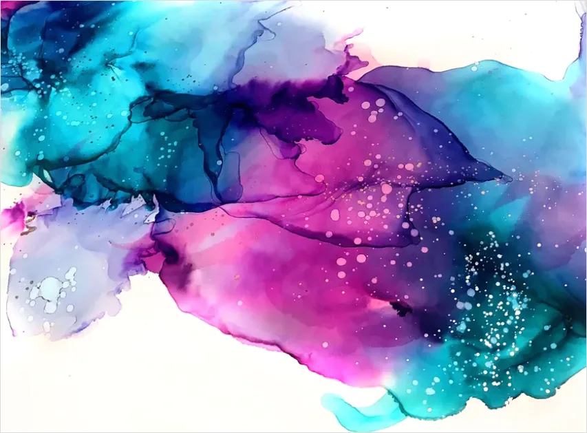 Detail Alcohol Ink Art Fluid Abstract Number 11