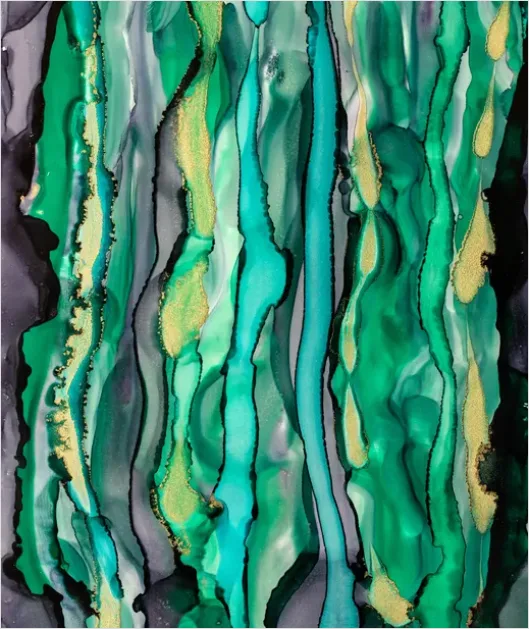 Detail Alcohol Ink Art Fluid Abstract Number 4