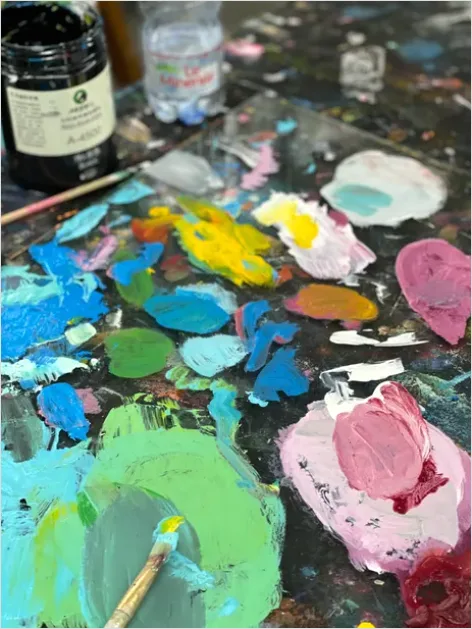 Detail Artist Studio Workspace Paint Supplies Number 12
