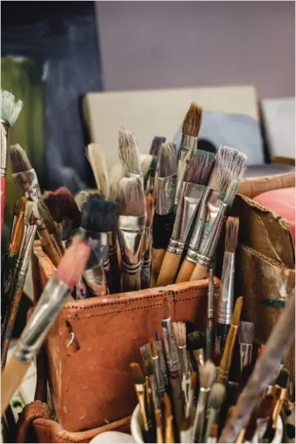 Detail Artist Studio Workspace Paint Supplies Number 16