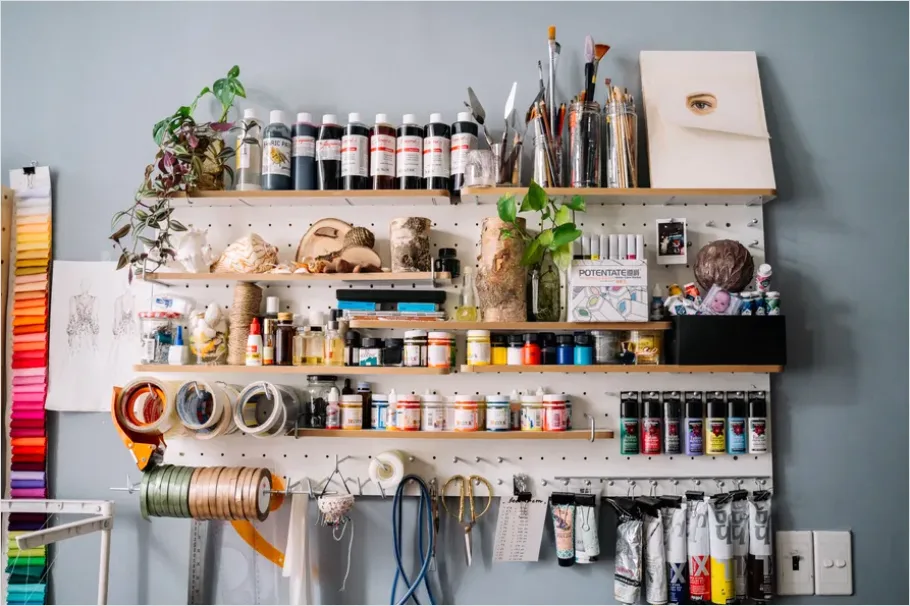 Detail Artist Studio Workspace Paint Supplies Number 10