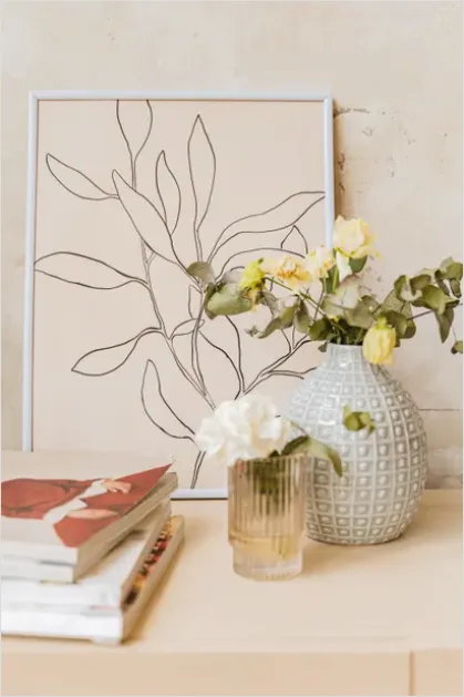 Detail Botanical Line Art Illustration Print Number 12