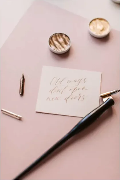 Brush Lettering Quote On Paper 2584
