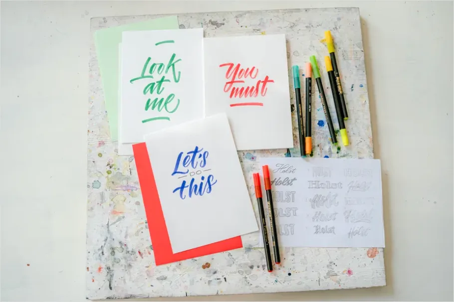 Detail Brush Lettering Quote On Paper Number 12