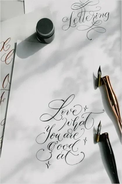 Detail Brush Lettering Quote On Paper Number 13