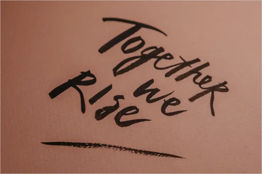 Detail Brush Lettering Quote On Paper Number 5