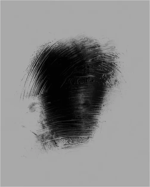 Detail Brush Stroke Texture Background White Number 9
