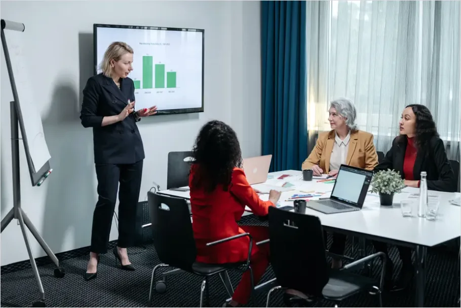 Detail Business Presentation In Meeting Room Photo Number 15