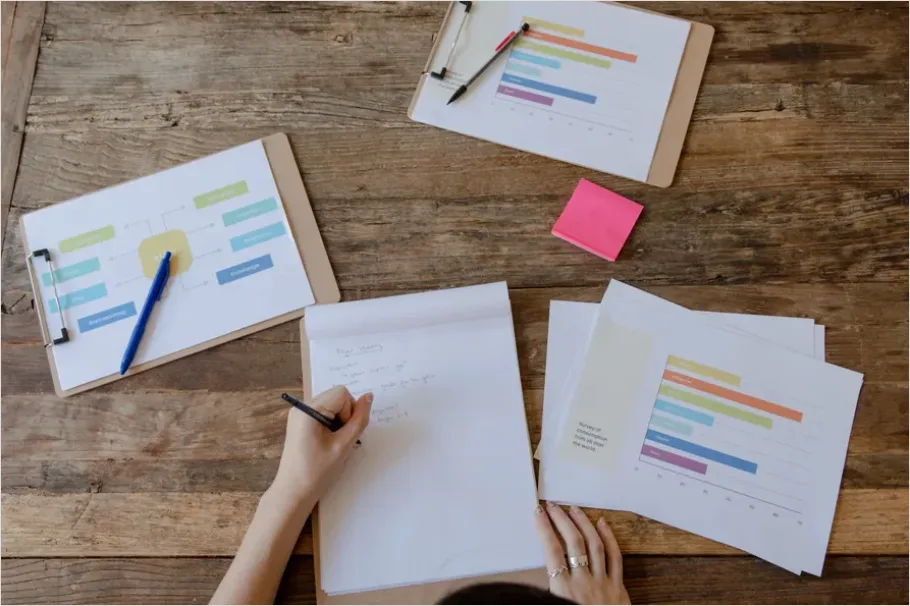 Detail Business Strategy Planning On Paper Flat Lay Number 16