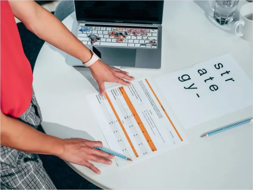 Detail Business Strategy Planning On Paper Flat Lay Number 10