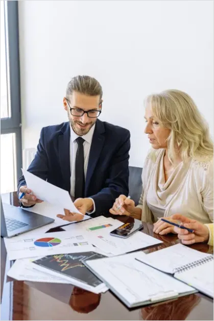 Detail Consultant Presenting Financial Strategy Photo Number 5