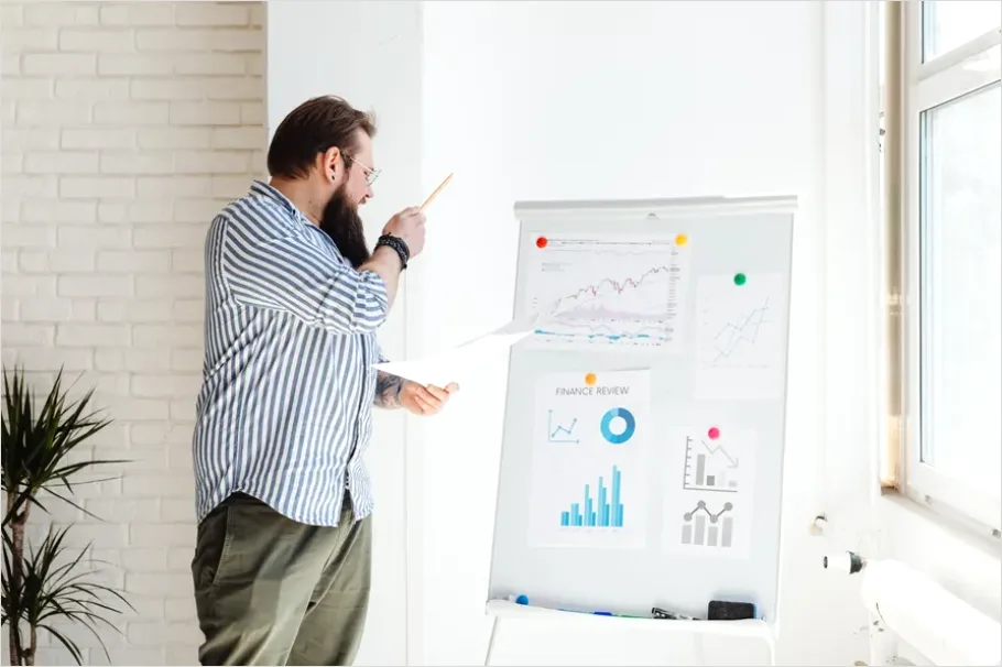 Detail Consultant Presenting Financial Strategy Photo Number 9