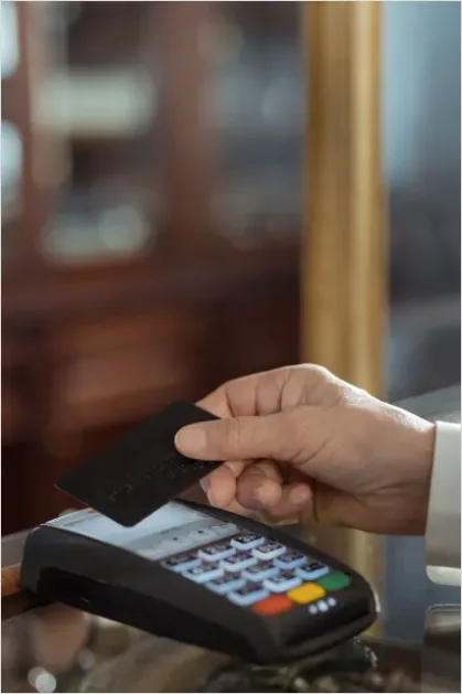 Detail Credit Card Payment Terminal Close Up Photo Number 2
