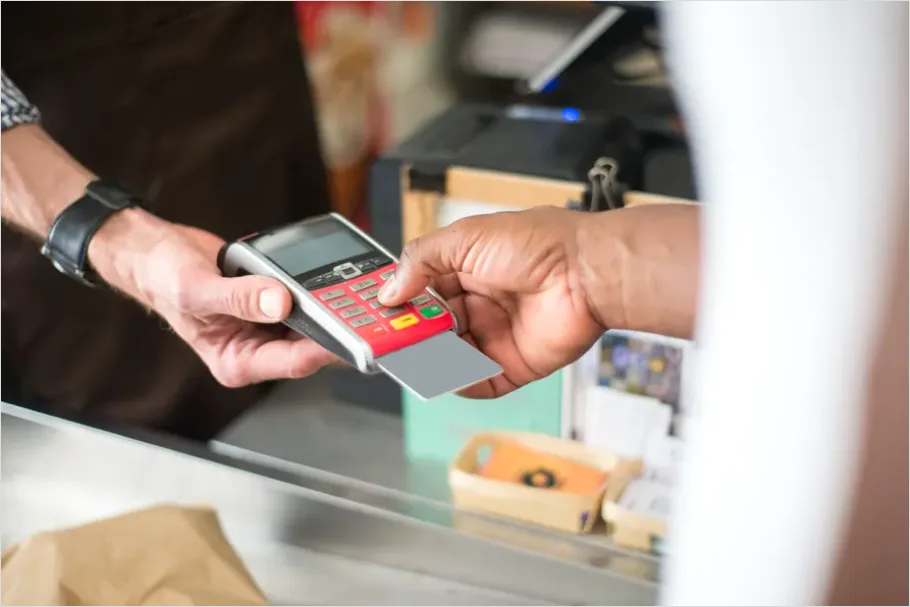 Detail Credit Card Payment Terminal Close Up Photo Number 11