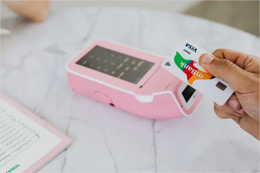 Detail Credit Card Payment Terminal Close Up Photo Number 14