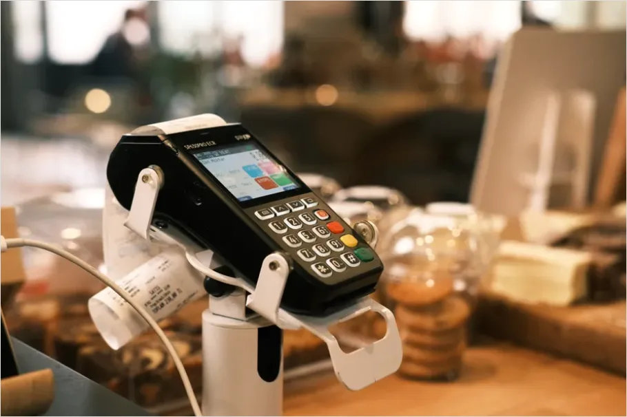 Detail Credit Card Payment Terminal Close Up Photo Number 16