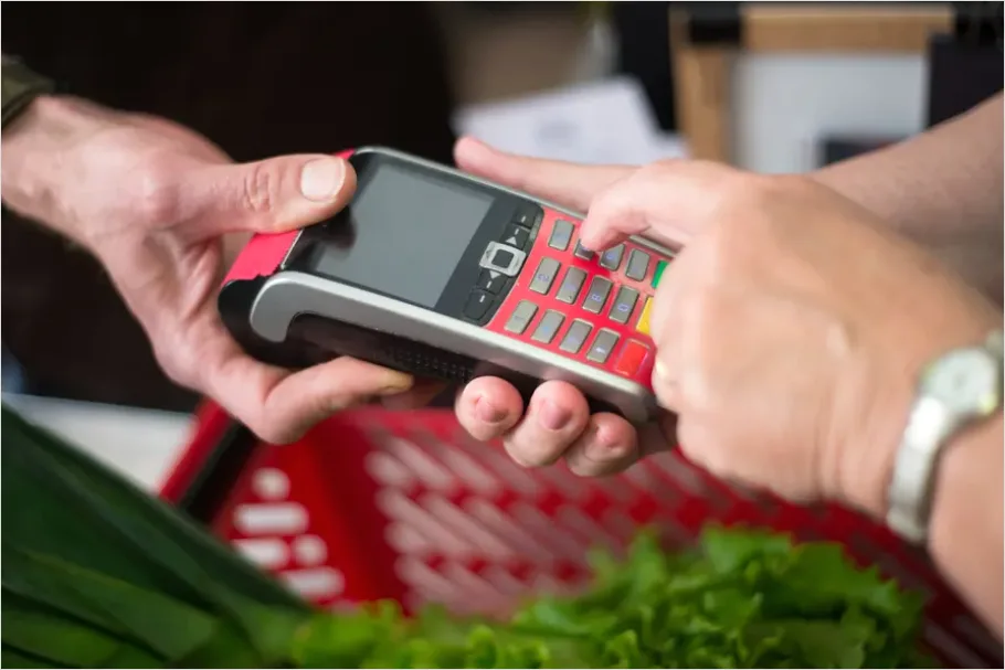 Detail Credit Card Payment Terminal Close Up Photo Number 4