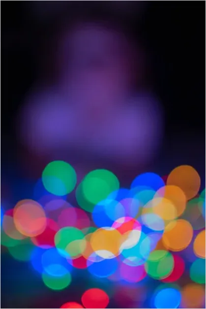 Detail Defocused Lights Background Blue Bokeh Number 12