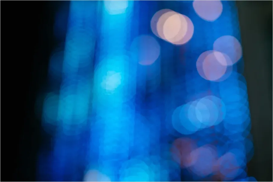 Detail Defocused Lights Background Blue Bokeh Number 4