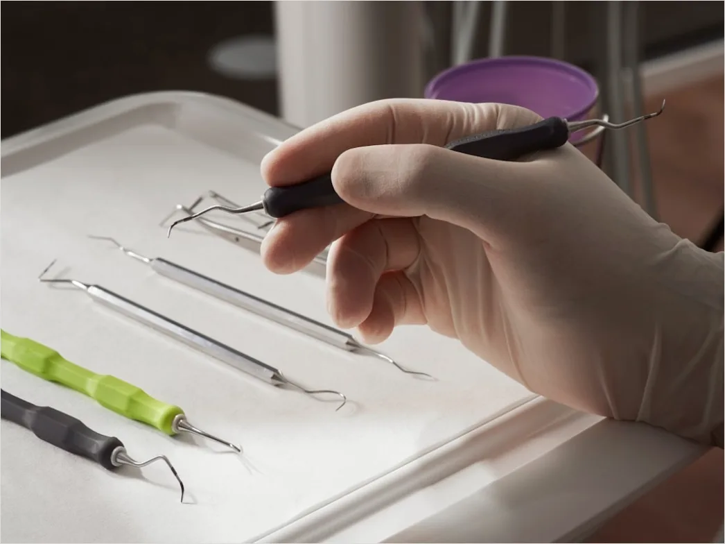 Detail Dental Cleaning Tools Tray Flat Lay Number 12