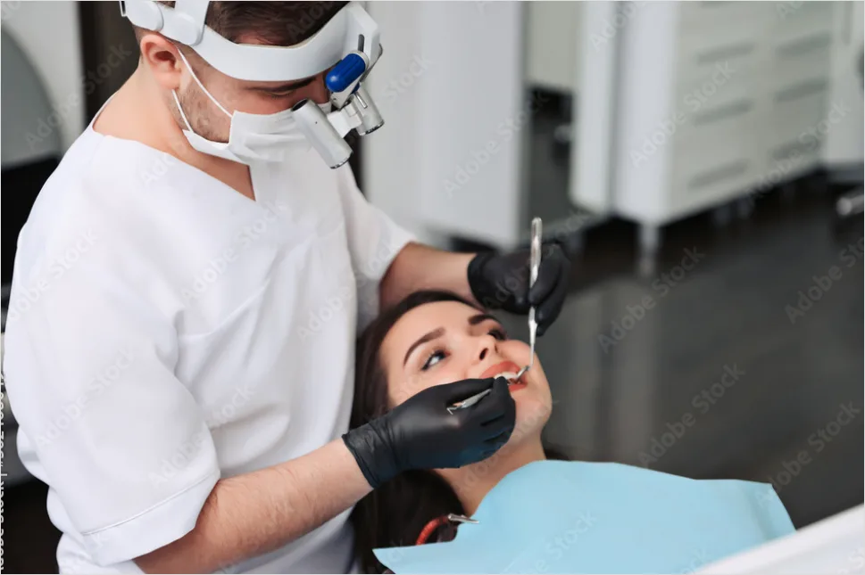 Detail Dentist Examining Patient Mouth Close Up Number 11