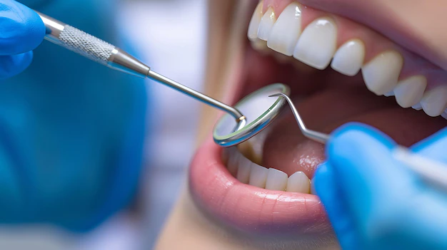 Detail Dentist Examining Patient Mouth Close Up Number 13