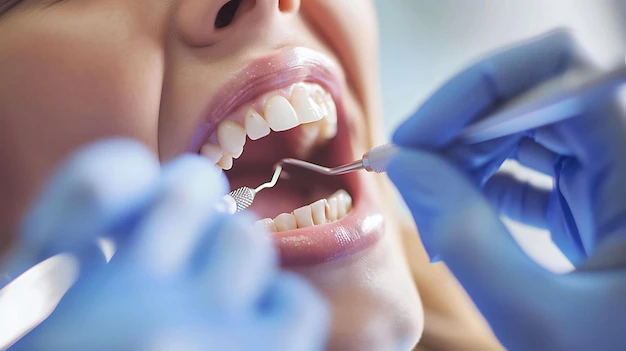 Detail Dentist Examining Patient Mouth Close Up Number 14