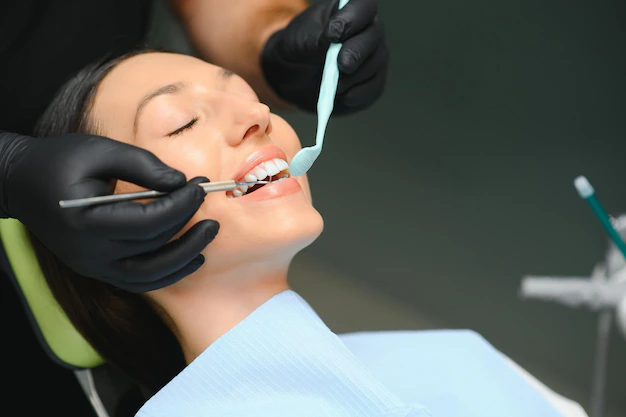 Detail Dentist Examining Patient Mouth Close Up Number 18