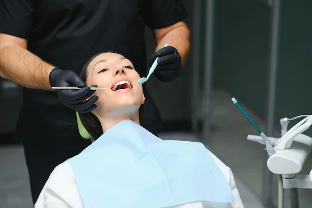 Detail Dentist Examining Patient Mouth Close Up Number 20