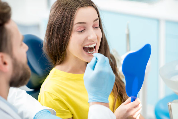 Detail Dentist Examining Patient Mouth Close Up Number 21