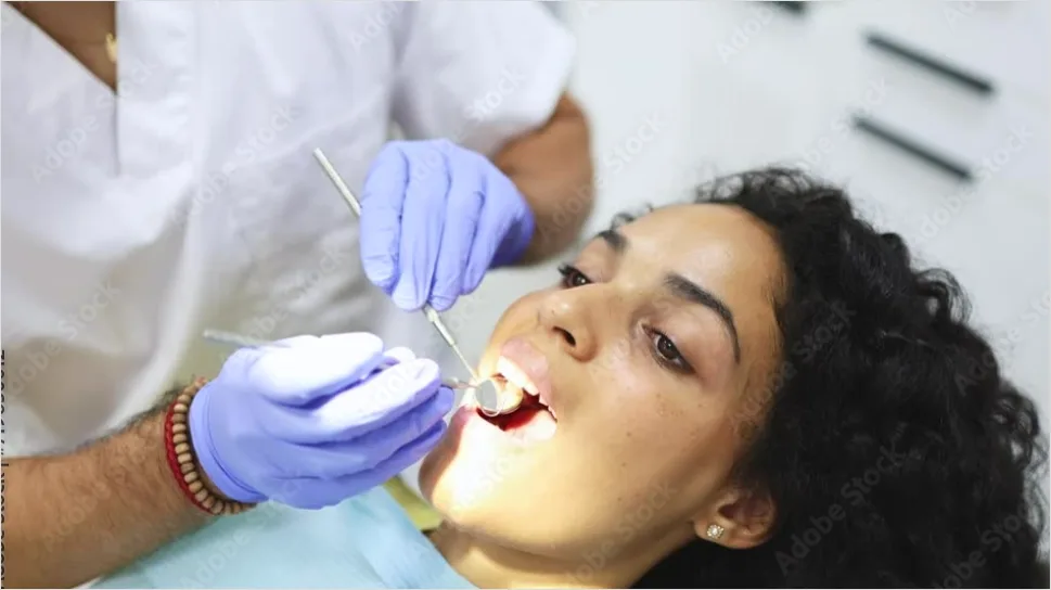 Detail Dentist Examining Patient Mouth Close Up Number 4
