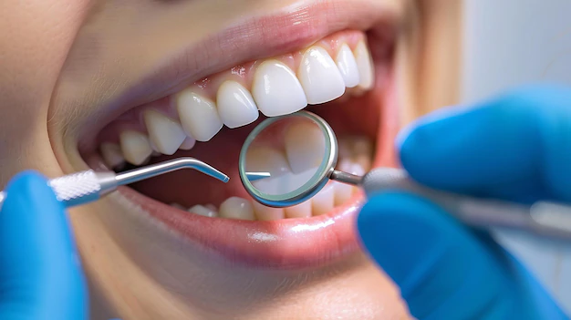 Detail Dentist Examining Patient Mouth Close Up Number 9
