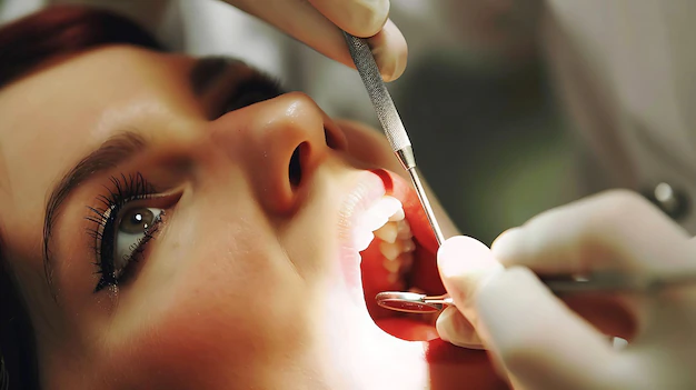 Detail Dentist Examining Patient Mouth Close Up Number 10