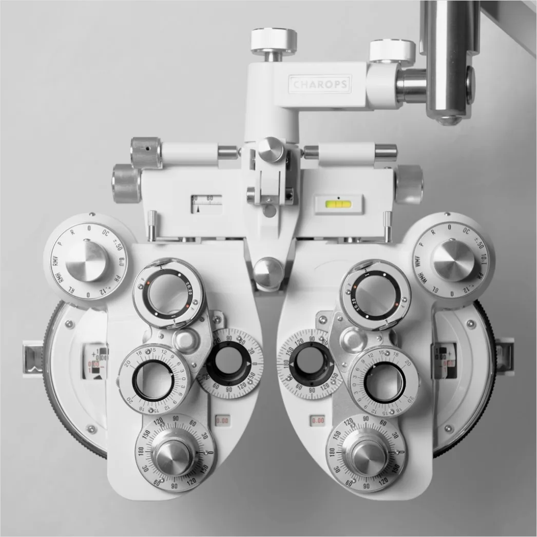 Detail Eye Doctor Exam Phoropter Close Up Number 2