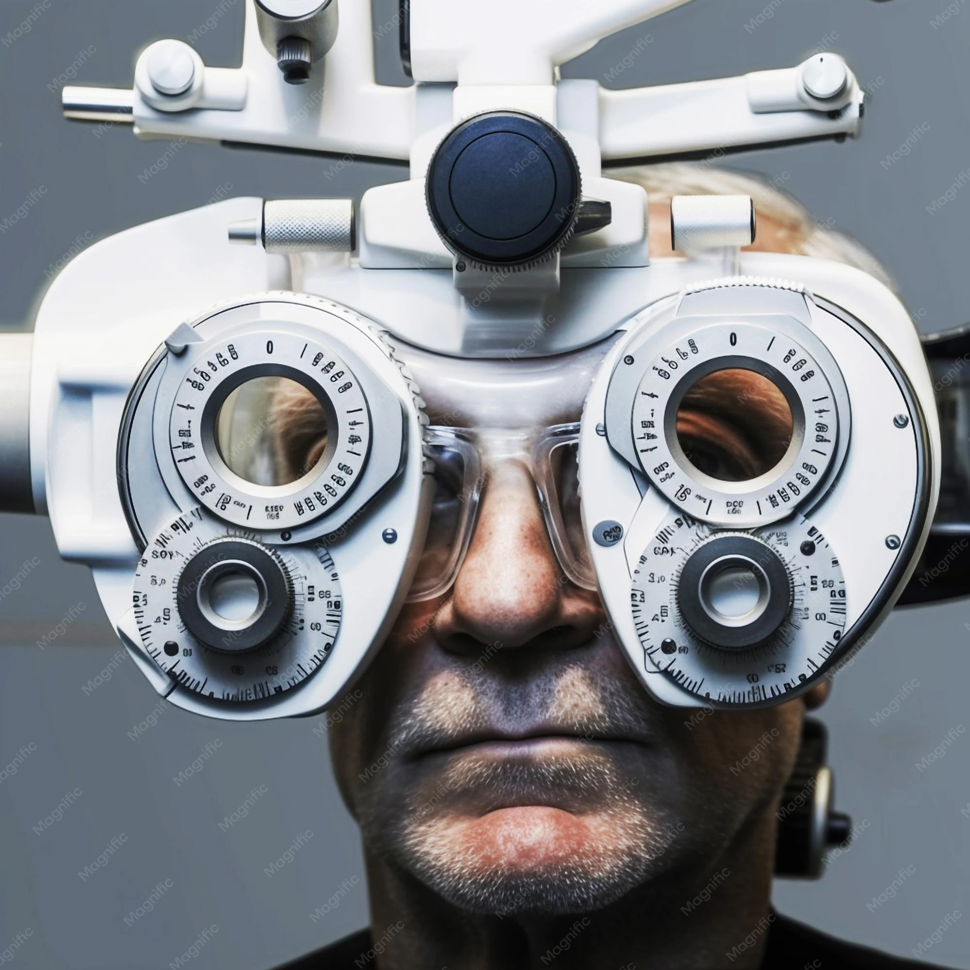 Detail Eye Doctor Exam Phoropter Close Up Number 11