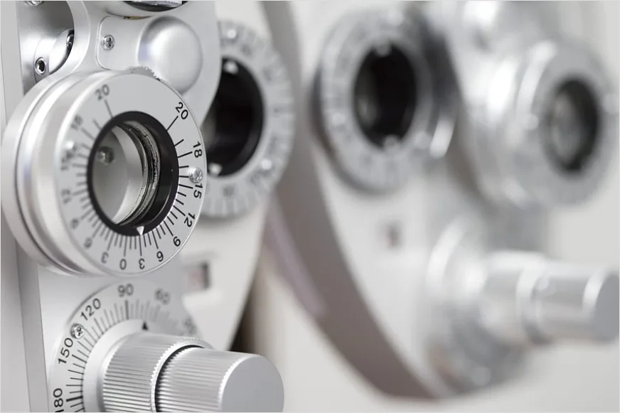 Detail Eye Doctor Exam Phoropter Close Up Number 16