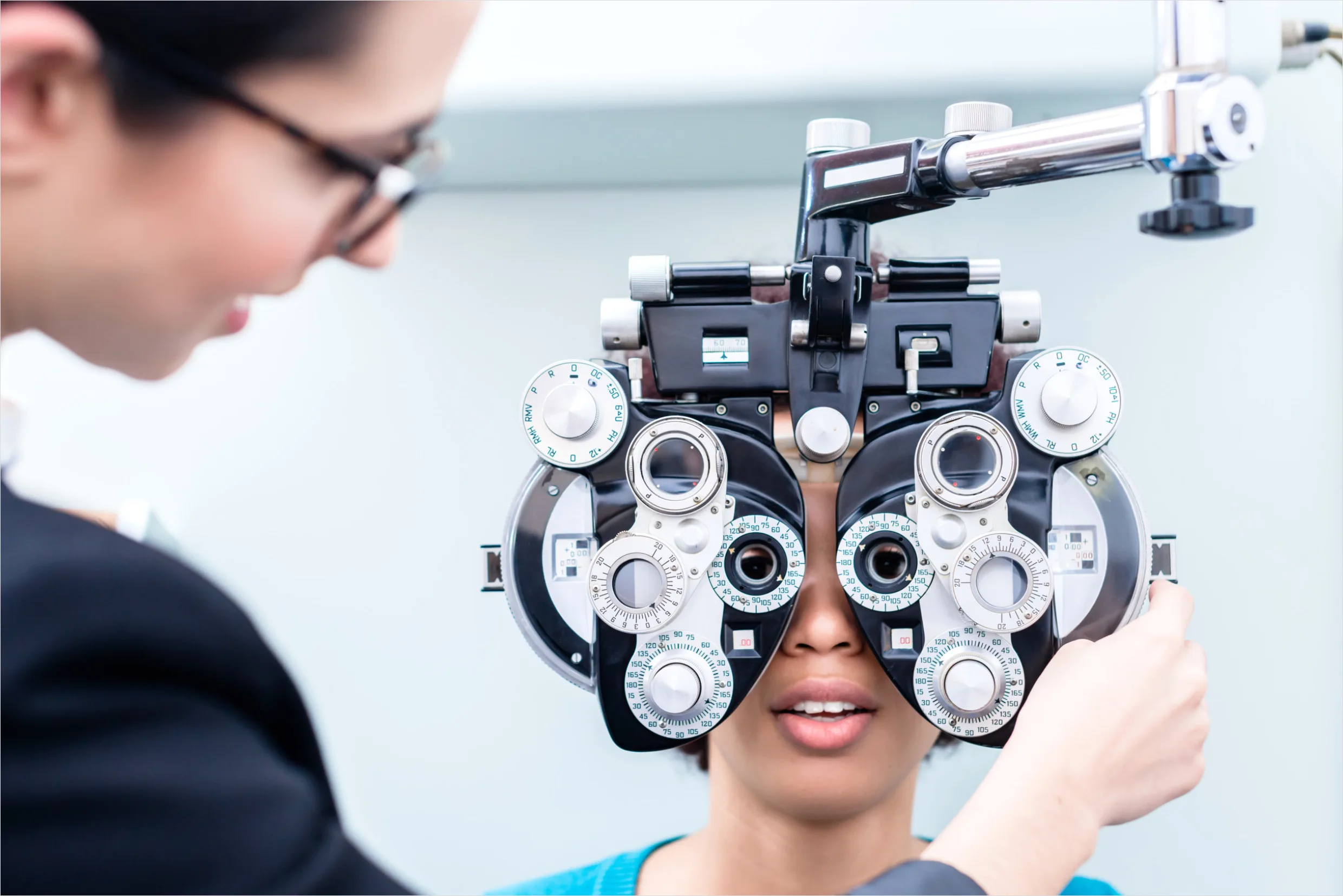 Detail Eye Doctor Exam Phoropter Close Up Number 8