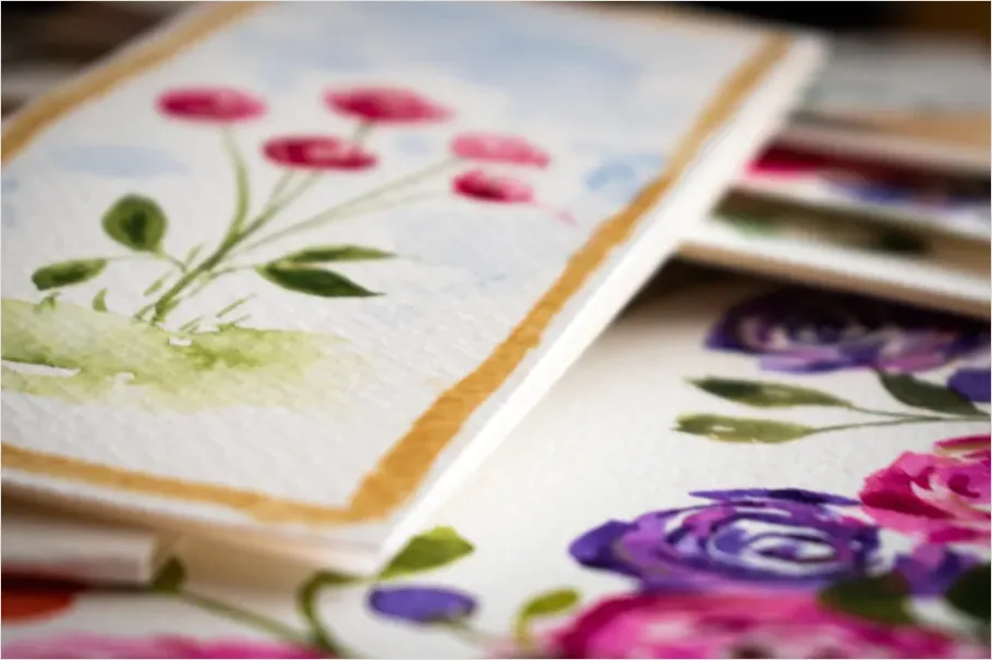 Detail Floral Illustration Watercolor Bouquet Number 6