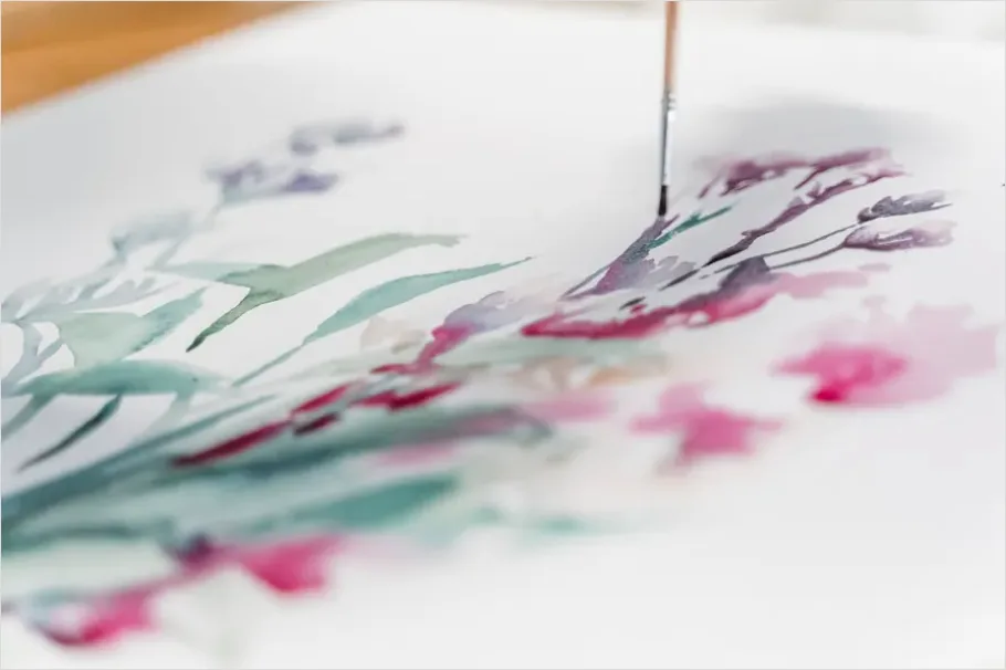 Detail Floral Illustration Watercolor Bouquet Number 10