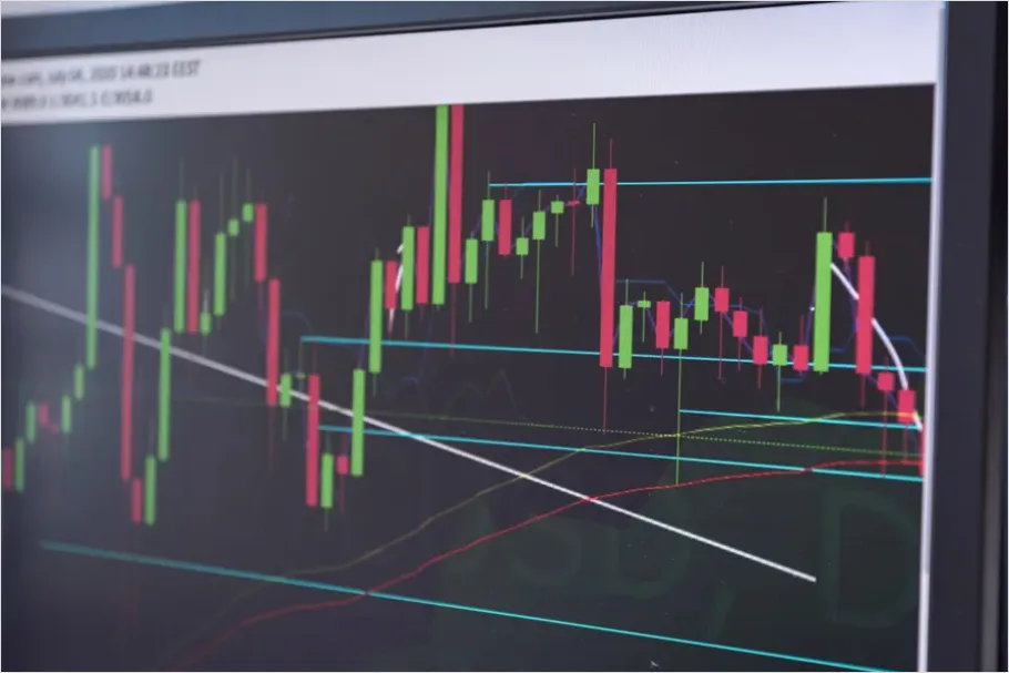 Detail Forex Trading Chart On Screen Photo Number 2