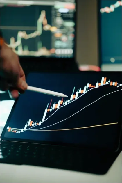 Detail Forex Trading Chart On Screen Photo Number 12