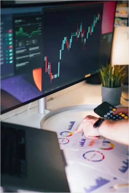 Detail Forex Trading Chart On Screen Photo Number 7