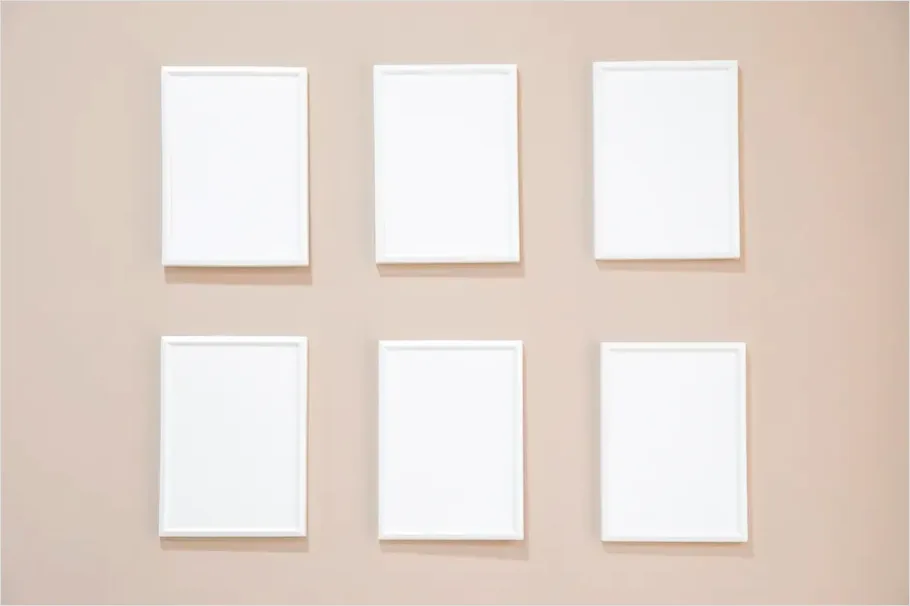 Detail Framed Art Prints On Wall Mockup Number 15