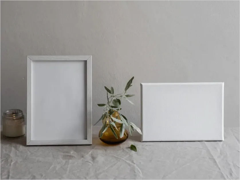 Detail Framed Art Prints On Wall Mockup Number 3
