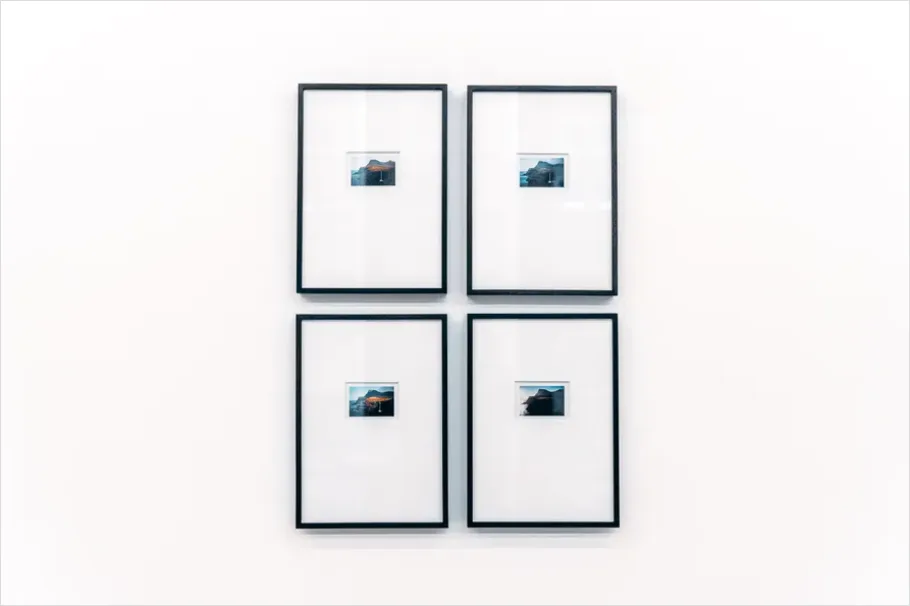 Detail Framed Art Prints On Wall Mockup Number 6