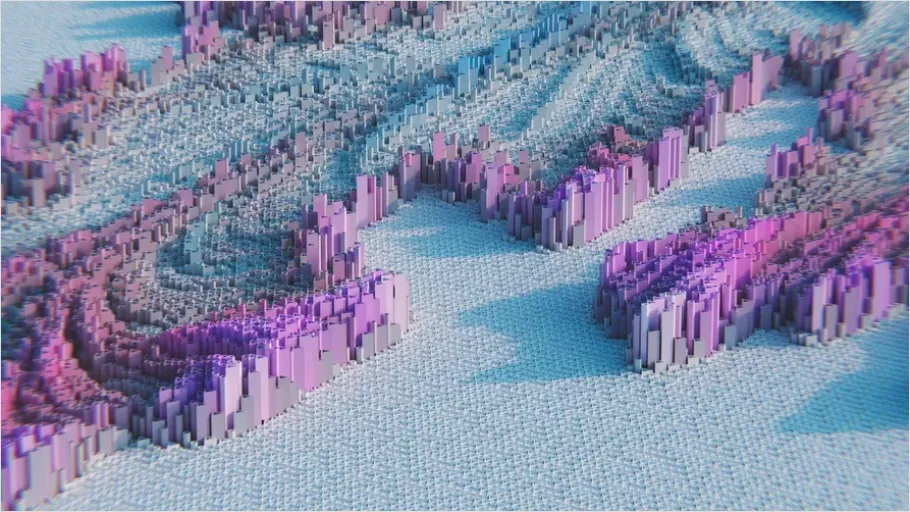 Detail Generative Art Abstract Algorithm Pattern Number 14