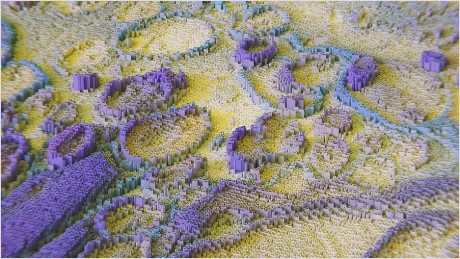 Detail Generative Art Abstract Algorithm Pattern Number 3